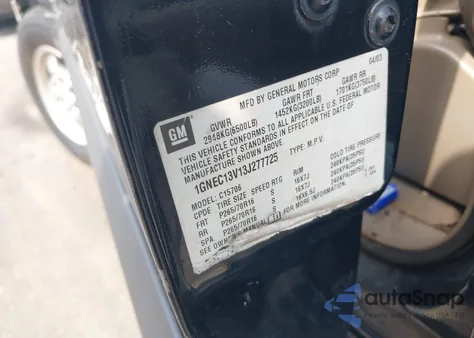 2003 Chevrolet Tahoe Ls z USA, uszkodzony, nr VIN 1GNEC13V13J277725